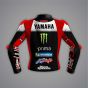 Yamaha 70th Anniversary Fabio Quartararo black leather motorcycle racing jacket back view