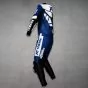 Blue Motorcycle Suit Yamaha R side view