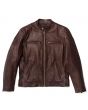 Braune Cafe Racer Lederjacke