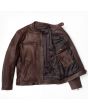 Brown leather jacket