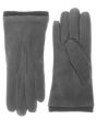 Cashmere Wool Lined Grey Suede Gloves
