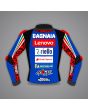 Francesco Bagnaia Ducati Blue Moto Jacket Italain GP 2024 back view