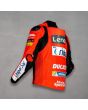 Giacca Moto Ducati Pelle Jack Miller MotoGP 2021 Vista laterale posteriore