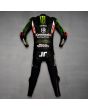 Jonathan Rea Tuta Moto Verde Kawasaki WSBK 2023 vista posteriore