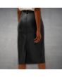 leather a line midi skirt back view