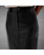 leather a line midi skirt side view