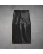 leather a line midi skirt