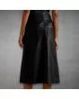 Black Leather Midi Skirt