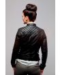 Lederjacke Damen Schwarz Kurz