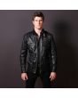 Herren Leder Fashionjacke