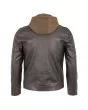 Leather Jacket With Leather Hood