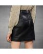 Mini Leather Skirt back