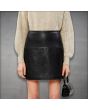Mini Leather Skirt front