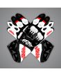 Black and White Moto Gloves