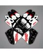 Black and White Moto Gloves