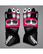 Pink and Black Motorcycle Gloves