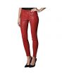 Rød skinn bukse
