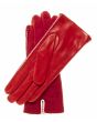 Gants Cuir Rouge Femme