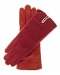 Gants en cuir suédé rouge