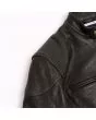 Retro Cafe Racer Leather Jacket shoulder