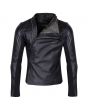 mens slim leather jacket    2017