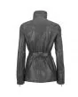 Black Leather Trench Coat Womens