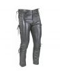 Pantaloni in pelle con lacci