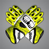 Alvaro Bautista White Motorcycle Gloves SBK 2024 upper view