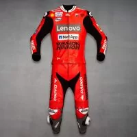Andrea Dovizioso Ducati Racing Leathers MotoGP 2020 front view