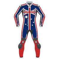 Australian Flag Moto Racing Suit front view