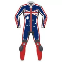 Australian Flag Moto Racing Suit front view
