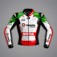 Axel Bassani Motorcycle Race Jacket Kawasaki SBK 2026 front view
