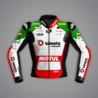 Axel Bassani Motorcycle Race Jacket Kawasaki SBK 2026 front view