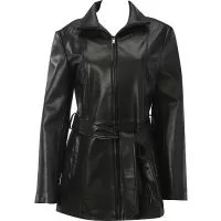 black belted leather jacket