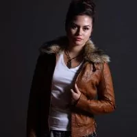 female leather jacket