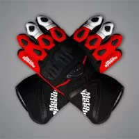 Black Leather Riding Gloves