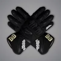 Gants de motard noirs