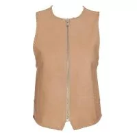 leather sleeveless vest