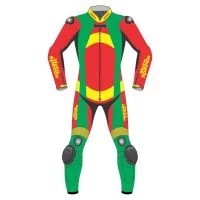 Bravo Leather Biker Suit front view