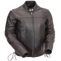 Lace Up leather jacket