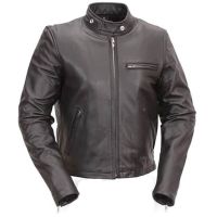 Leather Scooter Jacket front view