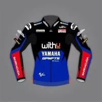 Darryn Binder Blue Yamaha Motorcycle Jacket MotoGP 2022 front view