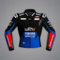 Darryn Binder Blue Yamaha Motorcycle Jacket MotoGP 2022 front view