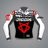 Black White Motorcycle Jacket
