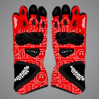Fabio Quartararo Racer Motorcycle Gloves MotoGP 2024 upper view