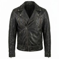 Ghost Rider Black Biker Leather Jacket