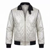 Ryan Gosling Drive Scorpion Bomber Leather Jacket front view