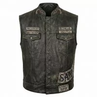 Sons of Anarchy Jax Teller Leather Vest front view