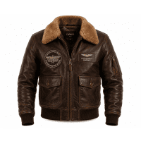Top Gun Classic Aviator Leather Jacket