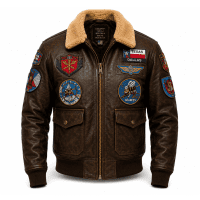 Top Gun Maverick G-1 Brown Leather Bomber Jacket